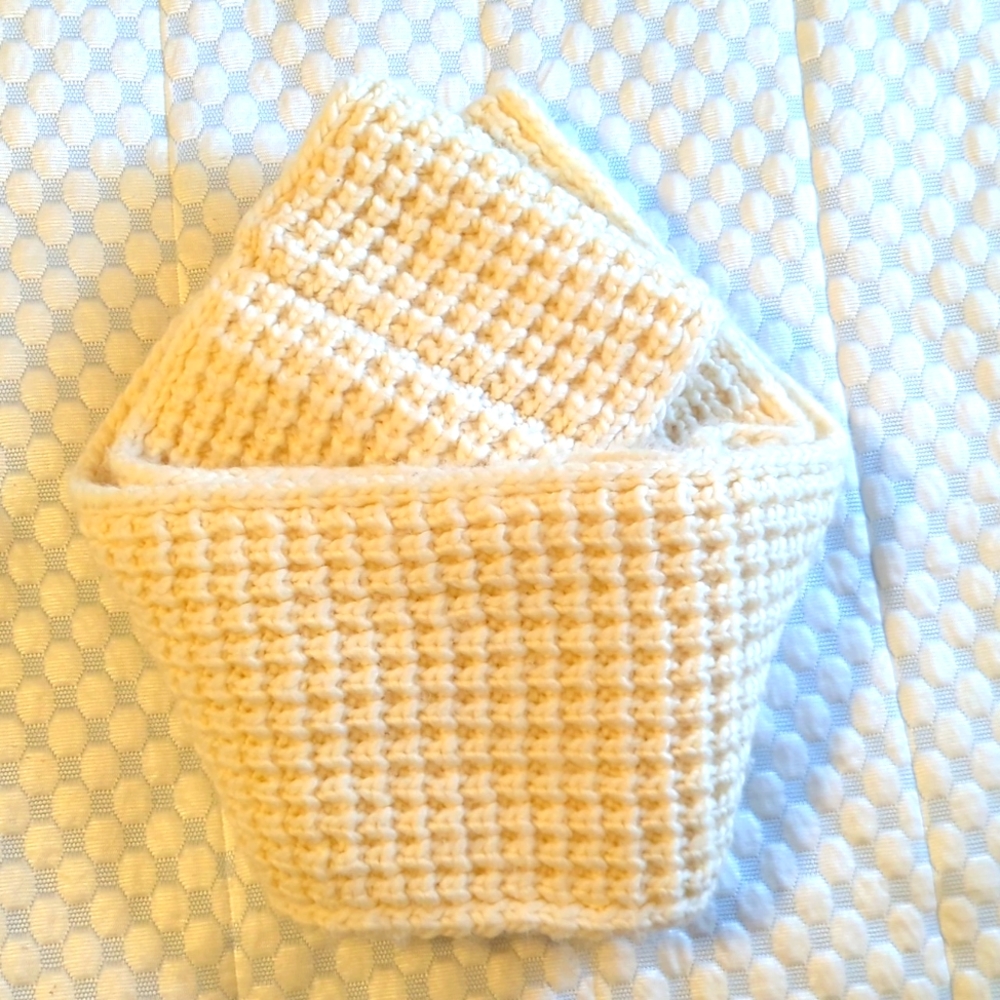 Plush Fleece Knitted Cream Infinity Scarf
